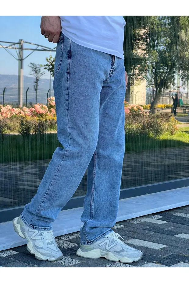 بنطال رجالي فضفاض عادي مريح للغسل