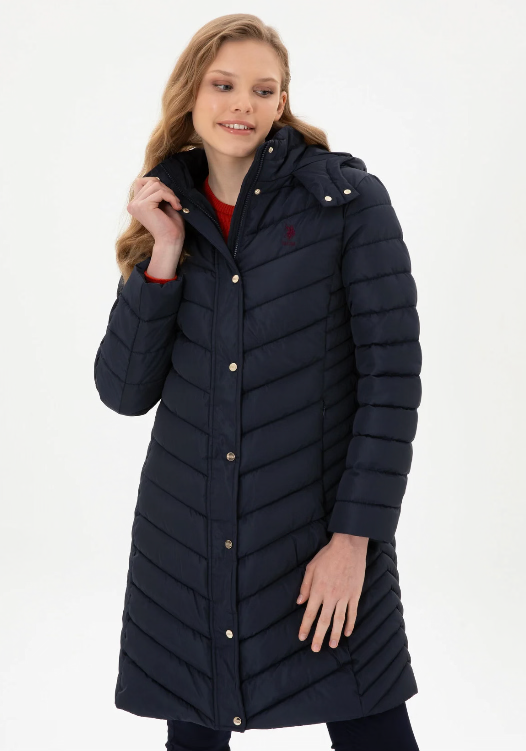 معطف نسائي باللون الأزرق الداكن من U.S.P.ASSN