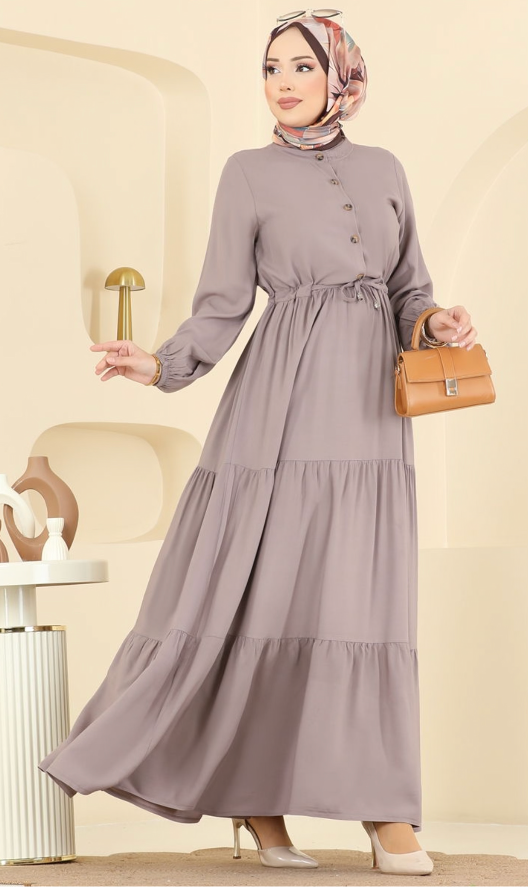 فستان من قماش البلماندو للمحجبات