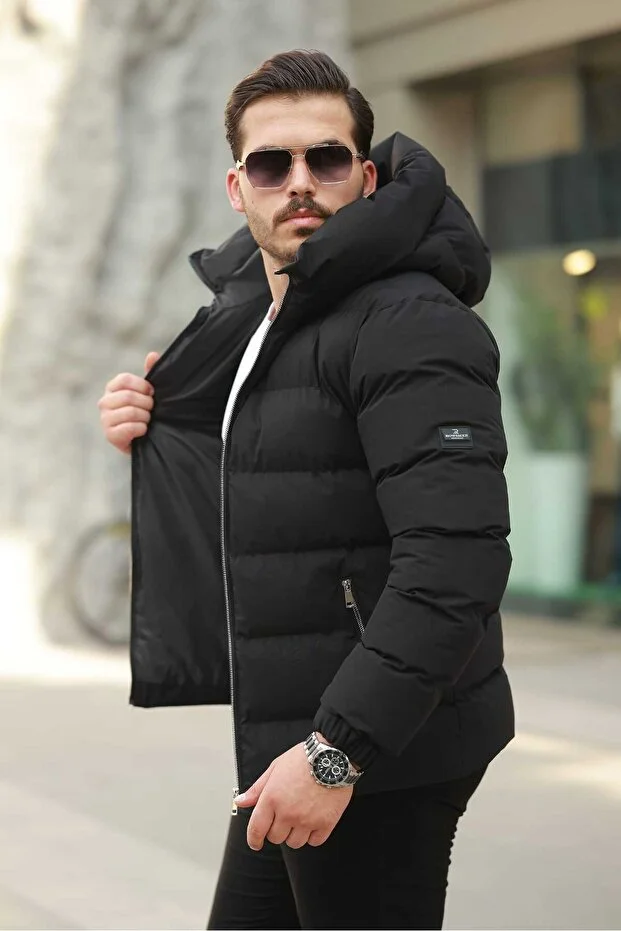 جاكيت رجالي مضاد للماء والرياح والمطر بغطاء للرأس من Rowsmen