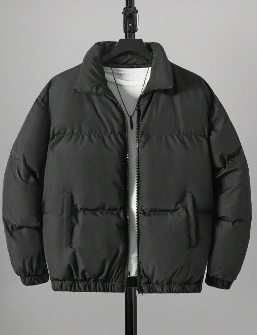 سترة بومبر سوداء كبيرة الحجم مقاومة للماء والغبار من GAREN