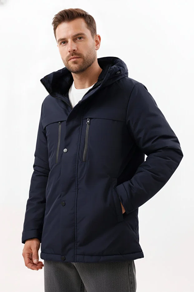 جاكيت مطري مقاوم للماء والرياح بغطاء للرأس