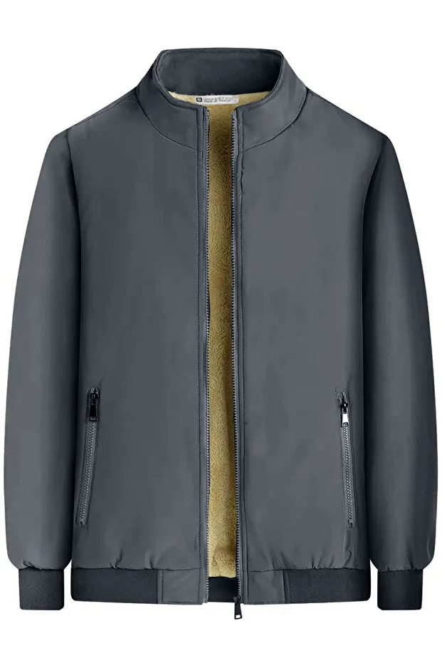 جاكيت مطري مقاوم للماء معزول جدا مبطن بالفرو