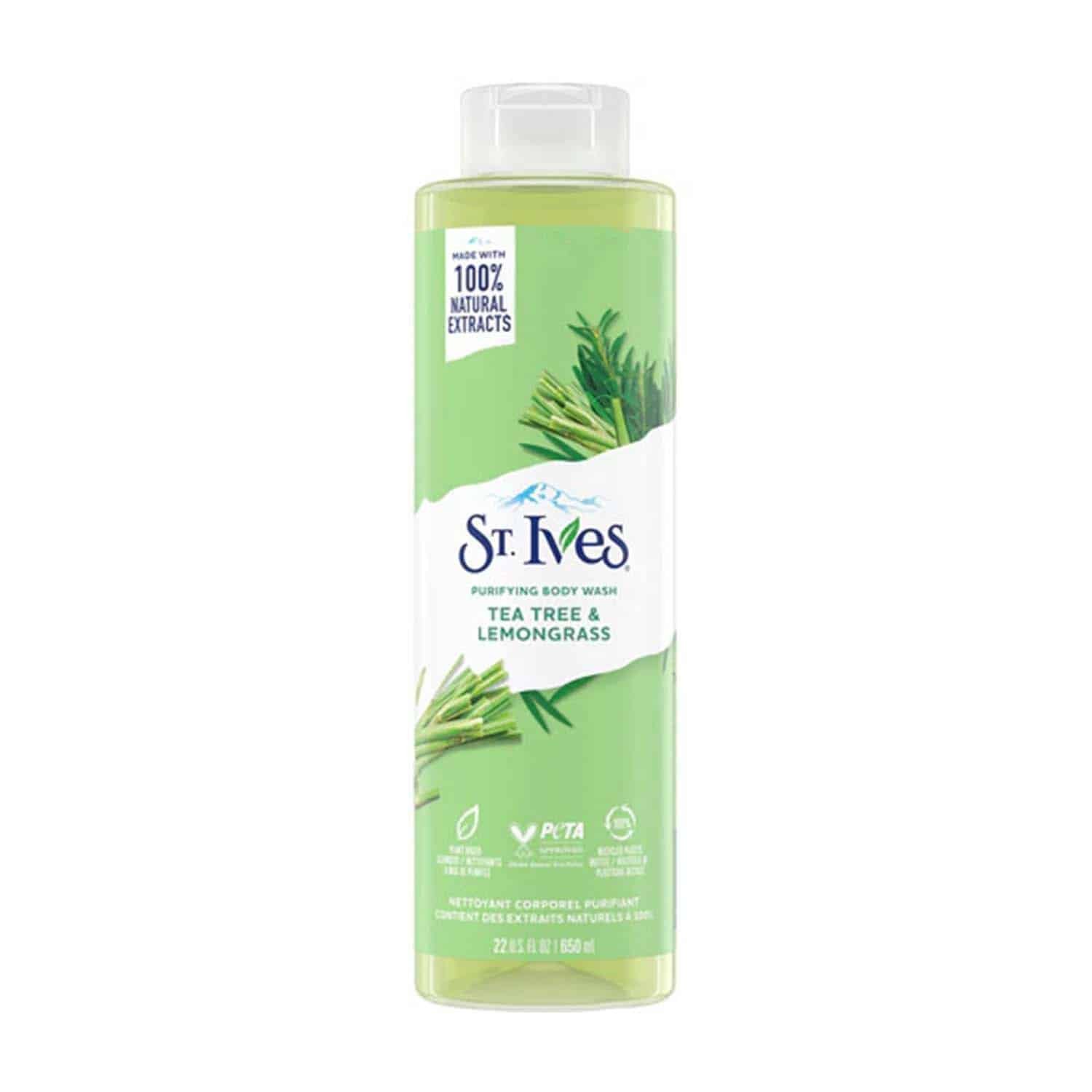 ST.IVES BODY WASH TEA TREE & LEMONGRASS 650ML