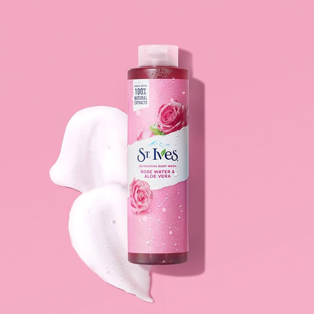 ST.IVES BODY WASH ROSE WATER & ALOE VERA 650ML