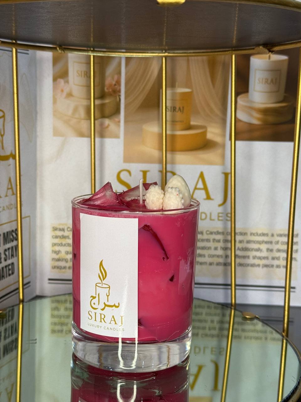 Deep Pink Milkshake Candle