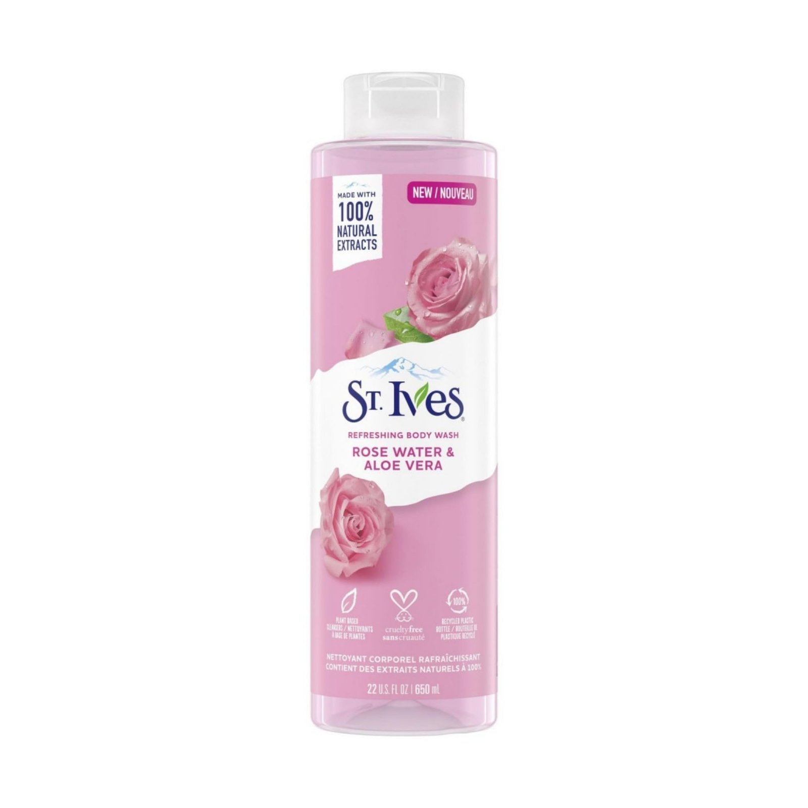 ST.IVES BODY WASH ROSE WATER & ALOE VERA 650ML