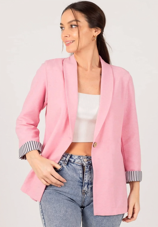 جاكيت بليزر نسائي بقصة سبور وأكمام طويلة