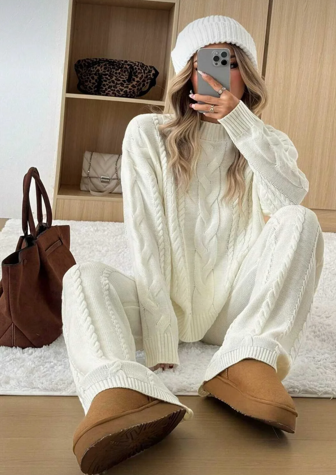 بيجاما تريكو منسوجة يدوياً