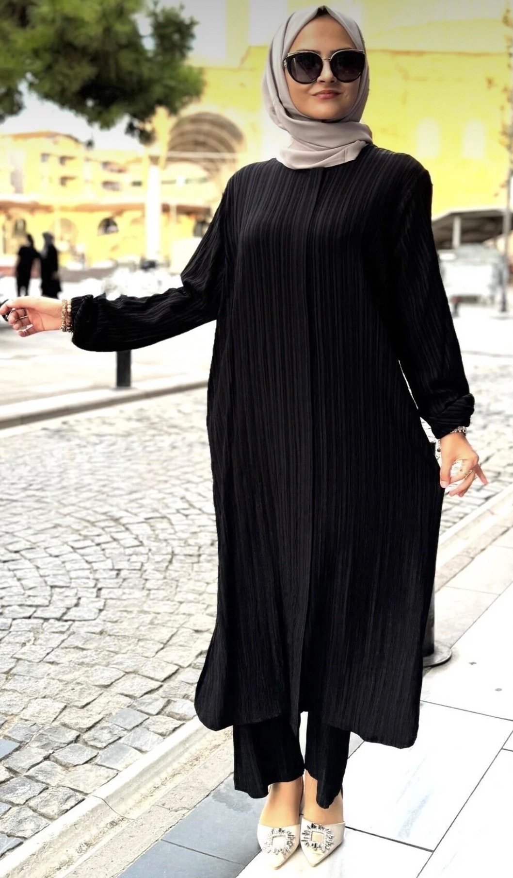 طقم قطن بديل العباية فضفاض مريح