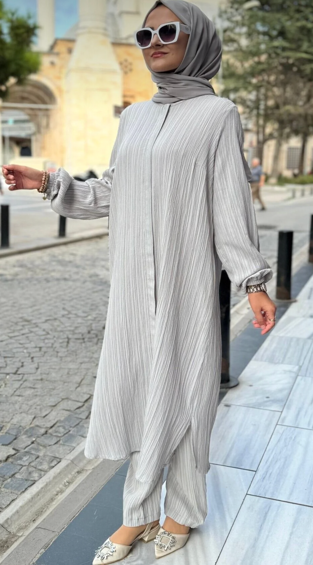 طقم قطن بديل العباية فضفاض مريح