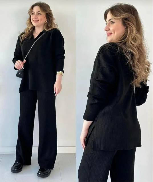 بيجاما تريكو بتصميم أنيق للخروج من المنزل