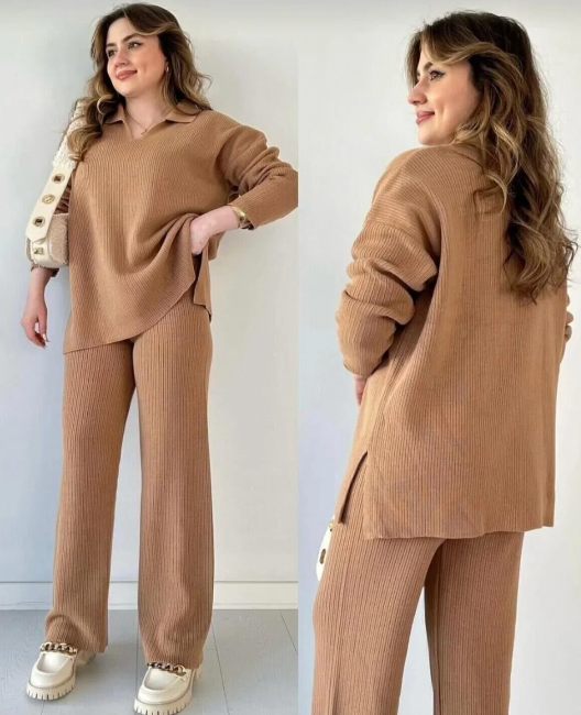 بيجاما تريكو بتصميم أنيق للخروج من المنزل